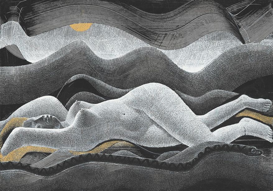 An undated image provided by Alenka Sottler shows her illustration of the Greek mythological figure Eurydice that earned Sottler, of Slovenia, a gold medal from the Society of Illustrators in New York. Annual prizes that are considered the Oscars in the illustration field were also awarded to editorial images in newspapers, magazines and online sites.On Friday, Feb. 5, 2016, three internationally recognized artists are getting the top honor for images they created for books; Allen Crawford, of Mount Holly, New Jersey, Sottler, of Slovenia and Francesca Sanna, an Italian-born resident of Switzerland. (Alenka Sottler via AP)