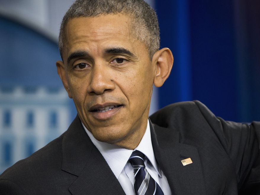 President Barack Obama speaks about the economy, Friday, Feb. 5, 2016, during a news conference in the Brady Press Briefing Room of the White House in Washington. (AP Photo/Pablo Martinez Monsivais)