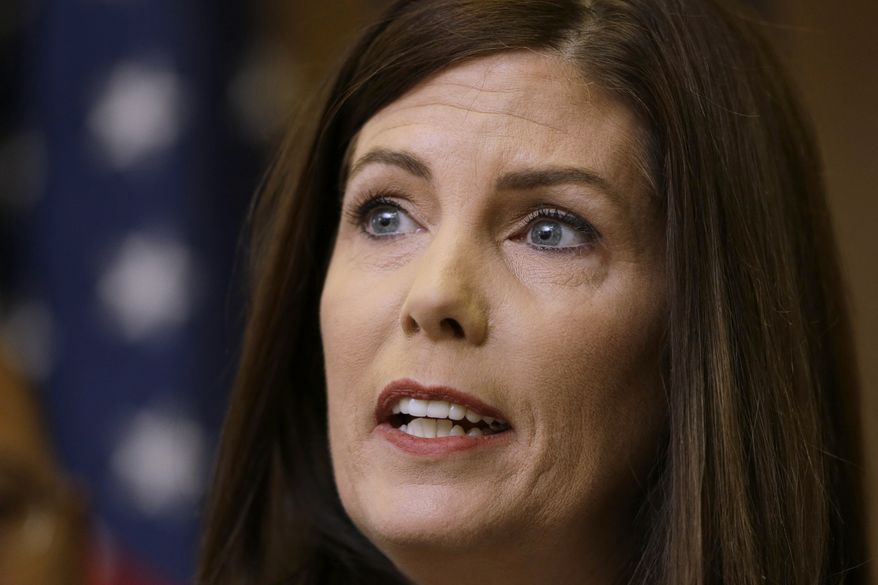 FILE - In this Feb. 8, 2013 file photo, Pennsylvania Attorney General Kathleen Kane discusses gun permit laws during a news conference in Philadelphia. On Wednesday, Feb. 10, 2016, Pennsylvania senators debated whether to remove Kane from office because her law license is suspended while she defends herself against criminal charges. (AP Photo/Matt Rourke, File)