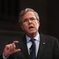Republican presidential candidate, former Florida Gov. Jeb Bush speaks during a Faith and Family Presidential Forum at Bob Jones University, Friday, Feb. 12, 2016, in Greenville, S.C. (AP Photo/Paul Sancya)