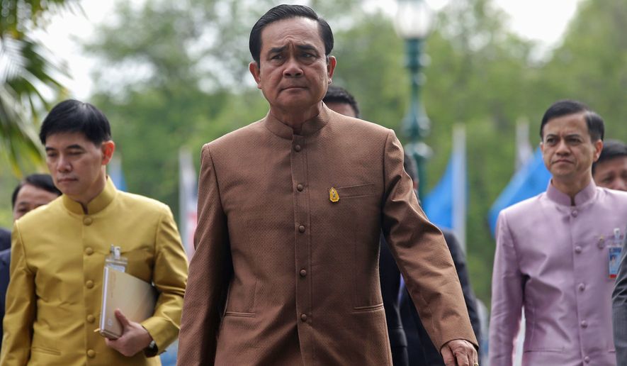 Thai Prime Minister Prayuth Chan-ocha, the former general who took power in a military coup nearly two years ago and shows no signs of preparing to step aside. He will meet with President Obama at a summit of Southeast Asian leaders this week. (Associated Press)