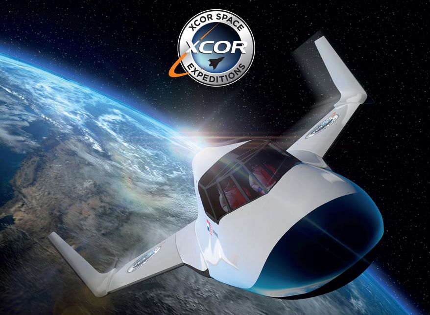 This undated image provided by XCOR shows the XCOR Lynx, a suborbital horizontal-takeoff, horizontal-landing, rocket-powered spaceplane under development by the California-based company XCOR. (XCOR via AP)