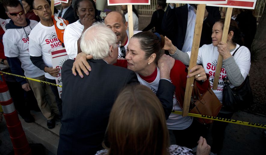 Democratic presidential candidate Bernard Sanders is burnishing his feminist credentials on the campaign trail. (Associated Press)