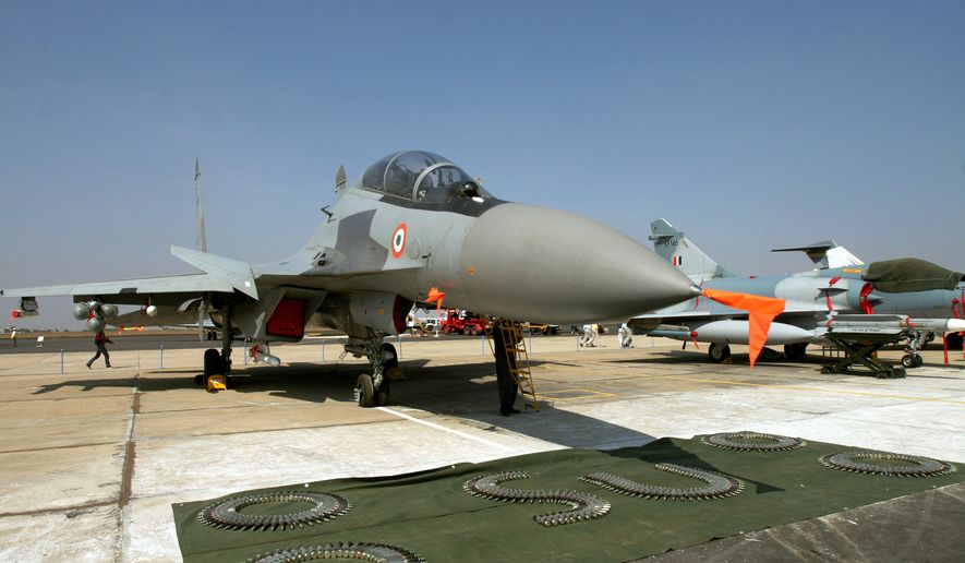 In this file photo, a Russian made Indian Air Force Sukhoi-30 fighter aircraft is seen on display at at Yelahanka air base on the outskirts of Bangalore, India. The Obama administration said Thursday, Feb. 18, 2016, that a proposed Russian sale of fighter jets to Iran would violate a U.N. arms embargo on Tehran, setting up another standoff related to last year&#x27;s nuclear negotiations. A State Department spokesman said transferring the Sukhoi-30 jets, comparable to American F-15E fighter bombers, requires the U.N. Security Council&#x27;s approval. (AP Photo/Aijaz Rahi, File) **FILE**