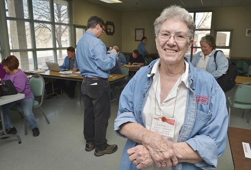 Charlene Gardner, seen in a Feb.11, 2016 photo, and an AARP Tax Aide leader, is a senior volunteer who has been heading the tax program for decades at the Senior Resource Development Agency in Pueblo, Colo. (John Jaques/The Pueblo Chieftain via AP) Charlene Gardner, an AARP Tax Aide leader, is a senior volunteer who has been heading the tax program for decades at the Senior Resource Development Agency in Pueblo, Colo. on Feb.11, 2016. (John Jaques/The Pueblo Chieftain via AP)