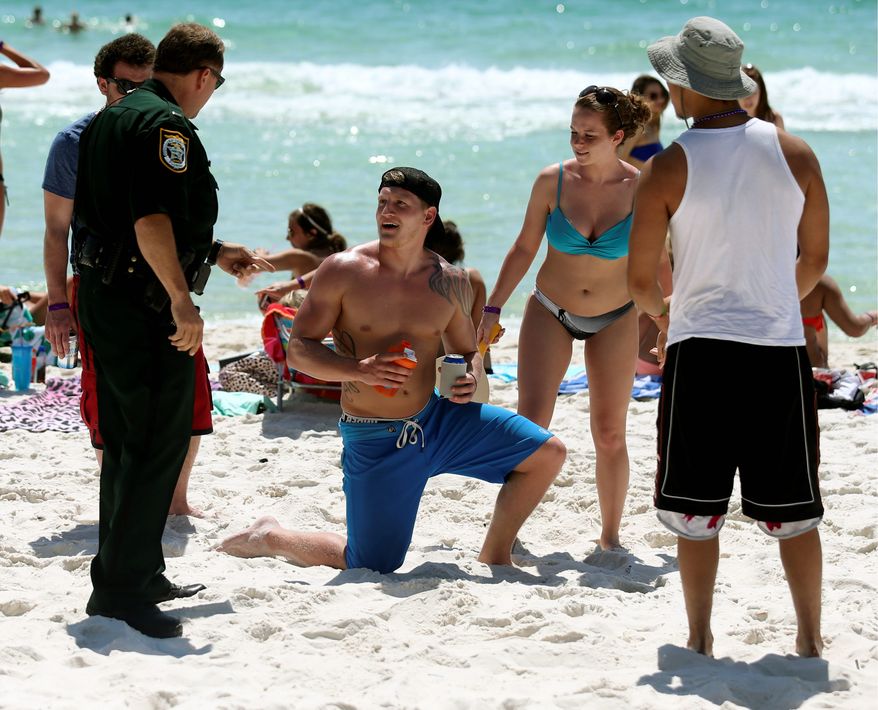 The biggest concern for businesses and residents is the monthlong ban of alcohol on the beach, which both the county and the city enacted. Several business owners, who packed city and county meetings during debate over the resolutions, told government representatives that the alcohol ban would cost them their jobs. ((PANAMA CITY, Florida) News Herald via Associated Press)