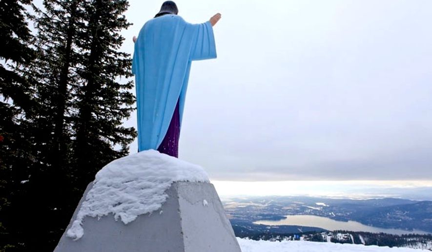 Thanks to a court decision, &quot;Big Mountain Jesus&#39; remains on a Montana ski slop. (Becket Fund)