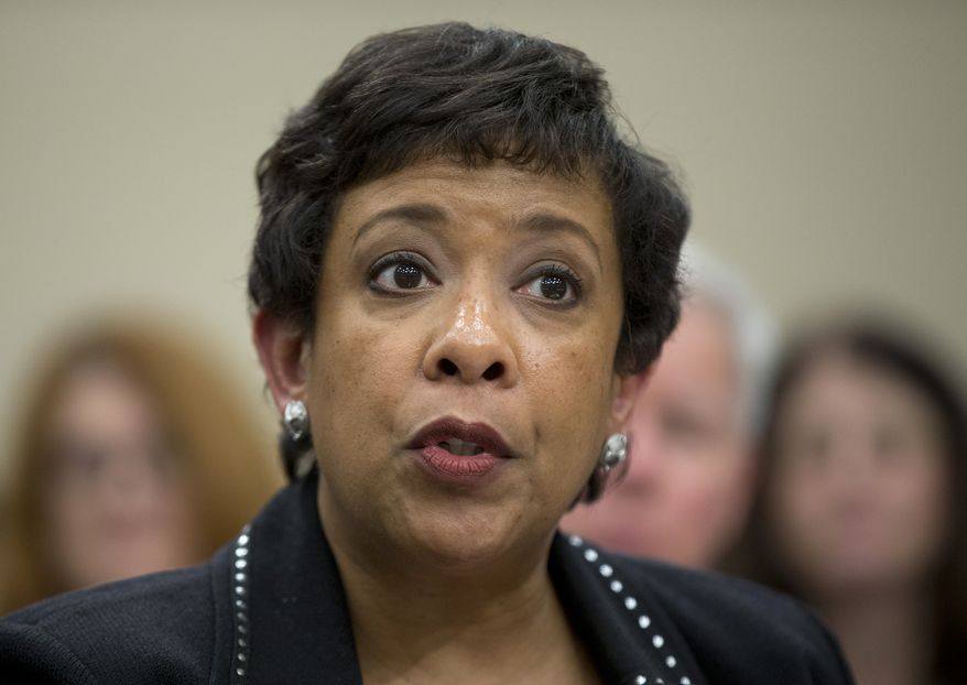 Attorney General Loretta Lynch testifies on Capitol Hill in Washington, Wednesday, Feb. 24, 2016,before the House Commerce, Justice, Science, and Related Agencies subcommittee hearing on the Justice Department's fiscal 2017 budget request. (AP Photo/Manuel Balce Ceneta)