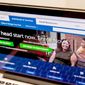 In this Oct. 6, 2015, file photo, the HealthCare.gov website, where people can buy health insurance, is displayed on a laptop screen in Washington. (AP Photo/Andrew Harnik, File)