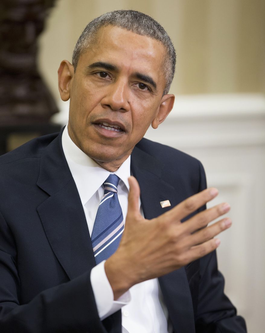 President Barack Obama answers questions from members of the media during his meeting with Jordan's King Abdullah II in the Oval Office of the White House in Washington,Wednesday, Feb. 24, 2016. Obama urged the Republican-run Senate to fulfill its "constitutional responsibility" and consider his Supreme Court nominee, pushing back on GOP leaders who insist there will be no hearing or vote when he names a successor to the late Justice Antonin Scalia. (AP Photo/Pablo Martinez Monsivais)