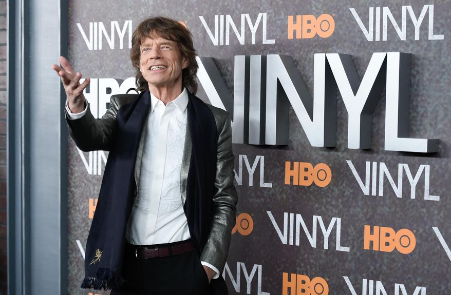 FILE - In this Jan. 15, 2016 file photo, Mick Jagger attends the premiere of HBO's new drama series "Vinyl", at the Ziegfeld Theatre in New York. Jagger said filming the show _ which he created with Martin Scorsese _ reminded him of the 1970s when the Stones were dominating the music scene and touring around the world. (Photo by Evan Agostini/Invision/AP)