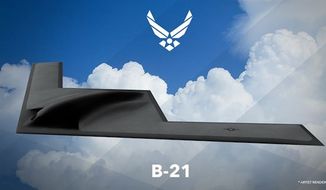 An artist&#39;s rendering of the Air Force B-21, the newest long-range strike bomber to be designed for the U.S. military by Northrop Grumman. (Image: U.S. Air Force) 