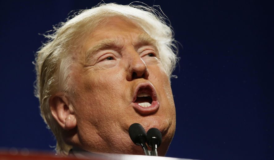 In this Friday, Feb. 26, 2016 photo, Republican presidential candidate Donald Trump speaks to supporters during a rally in Fort Worth, Texas. To his supporters, the business career of Trump shows he’s got the decisiveness and smarts to lead the country. To critics, his exaggerated claims, burned customers and four bankruptcies suggest a man wholly disqualified for the office. (AP Photo/LM Otero)