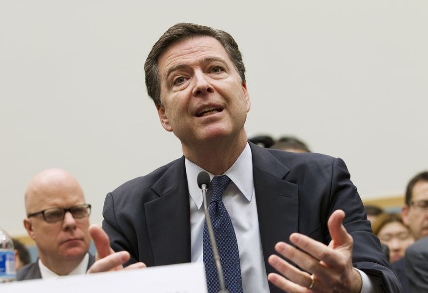 FBI Director James Comey testifies on Capitol Hill in Washington on March 1, 2016, before the House Judiciary Committee hearing on &#39;The Encryption Tightrope: Balancing Americans&#39; Security and Privacy.&#39; (Associated Press) **FILE**