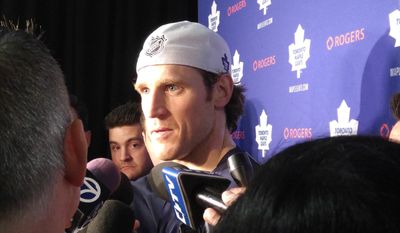 Toronto Maple Leafs forward Brooks Laich speaks following the team&#39;s morning skate at Verizon Center in Washington, D.C. on March 2, 2016. Laich spent parts of 12 seasons with the Washington Capitals before being traded and is back in town for his first game against his former team, (Zac Boyer/The Washington Times)