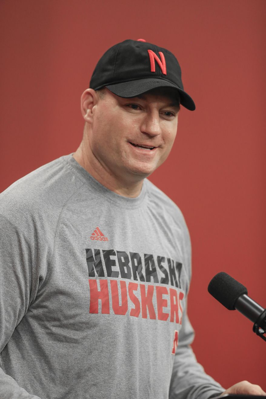 New Nebraska defensive line coach John Parrella speaks at a news conference in Lincoln, Neb., Wednesday, March 2, 2016. Parrella, a former Nebraska defensive tackle under Tom Osborne, played 12 years for three NFL teams, including the San Diego Chargers when Mike Riley was that team&#39;s head coach, and was defensive line coach at Division II Northern Michigan the past two seasons. (AP Photo/Nati Harnik)