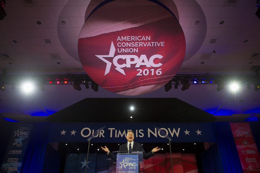 "She hates the Second Amendment. She hates us. And she's coming after every single bit of our freedom," NRA executive vice president and CEO Wayne LaPierre said Thursday on the first day of CPAC 2016. (Rod Lamkey Jr./Special to The Washington Times)