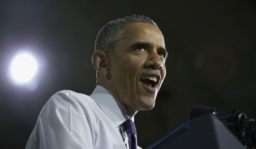 President Barack Obama speaks about the Affordable Care Act, Thursday, March 3, 2016, at the United Community Center in Milwaukee. (AP Photo/Carolyn Kaster)