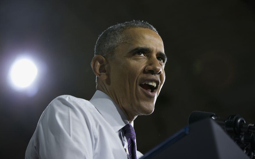 President Barack Obama speaks about the Affordable Care Act, Thursday, March 3, 2016, at the United Community Center in Milwaukee. (AP Photo/Carolyn Kaster)