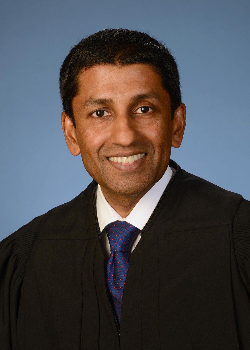 This photo provided by the U.S. Court of Appeals District of Columbia Circuit shows Judge Sri Srinivasan in Washington. Srinivasan, who was born in India and grew up in Kansas, would be the first foreign-born justice to serve on the Supreme Court in more than 50 years. The 49-year-old Srinivasan is one of several people being mentioned prominently as a potential replacement for Justice Antonin Scalia, who died last month. (U.S. Court of Appeals District of Columbia Circuit via AP)