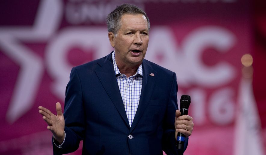 Republican presidential candidate, Ohio Gov. John Kasich speaks during the Conservative Political Action Conference (CPAC), Friday, March 4, 2016, in National Harbor, Md. (AP Photo/Carolyn Kaster)