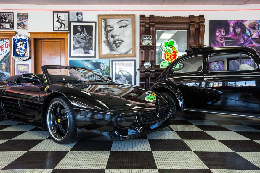 A 1995 Ferrari 348 spider is on display at American Dream Machines, in Des Moines on Friday, Feb. 26, 2016. The Iowa House is considering House File 540, which would require only a rear license plate on vehicles. Many cars don't have a bracket to mount a front license plate. (Zach Boyden-Holmes/The Des Moines Register via AP) MAGS OUT, TV OUT, NO SALES, MANDATORY CREDIT