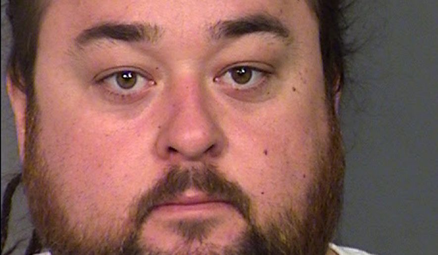 This Clark County Detention Center photo, provided by the Las Vegas Metropolitan Police Department, shows Austin Lee Russell, 33, of Las Vegas, on Wednesday, March 9, 2016. Russell is known as Chumlee to viewers of the reality cable TV show "Pawn Stars." (Las Vegas Metropolitan Police Department via AP) MANDATORY CREDIT