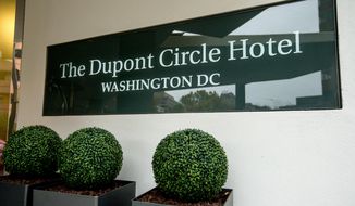 In this Nov. 7, 2015, file photo, the Dupont Circle Hotel in Washington. An autopsy has found that blunt force trauma to the head was the cause of death for a former aide to Russian President Vladimir Putin whose body was found in the hotel. District of Columbia police spokesman Officer Hugh Carew confirmed the autopsy results for Mikhail Lesin on March 10, 2016. Carew says the D.C. Medical Examiner&#39;s Office found the manner of death to be undetermined. On Oct. 28, 2016, a report released by the U.S. Attorney&#39;s office for the District of Columbia said Mr. Lesin&#39;s injuries were sustained accidentally.  (AP Photo/Andrew Harnik, File) **FILE**
