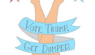 A new women&#x27;s advocacy movement #VoteTrumpGetDumped is urging women to deny sex to Trump supporters. (Image: votetrumpgetdumped.com) 