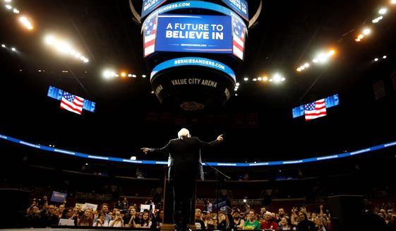 Democratic presidential candidate Bernard Sanders told a raucous crowd at Ohio State University on Sunday that the nation&#x27;s trade deals are hurting American workers. (Associated Press)
