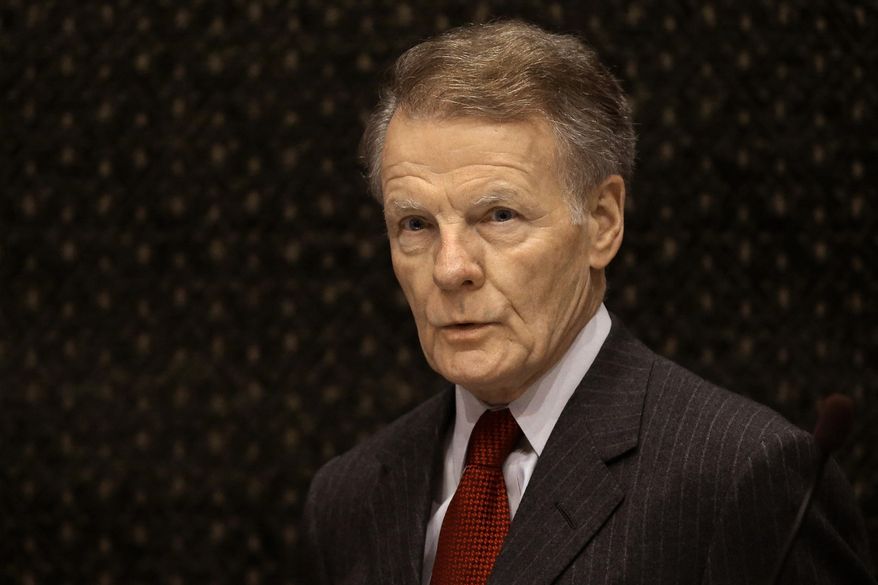 FILE - In this Jan. 27, 2016 file photo, Illinois Speaker of the House Michael Madigan, D-Chicago, attends a joint session of the General Assembly at the Illinois State Capitol in Springfield, Ill. The long-serving Illinois House speaker uses neither email nor even an appointment calendar. That is one extraordinary fact turned up by an Associated Press public-records request of the General Assembly’s leaders in advance of Sunshine Week. The other is that the Illinois Senate considers itself immune under the state Constitution from having to turn over records. (AP Photo/Seth Perlman, File)