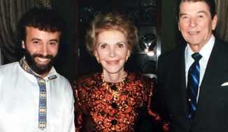 Yakov Smirnoff (left) was friendly with the Reagans during the 1980s and after.  (courtesy of Yakov Smirnoff)