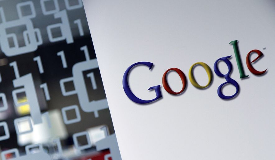 In this March 23, 2010, file photo, the Google logo is seen at the Google headquarters in Brussels. Google is disclosing how much of the traffic to its search engine and other services is being protected from hackers as part of its push to encrypt all online activity. Encryption shields 77 percent of the requests sent from around the world to Google’s data centers, up from 52 percent at the end of 2013, according to company statistics released Tuesday, March 15, 2016. (AP Photo/Virginia Mayo, File)