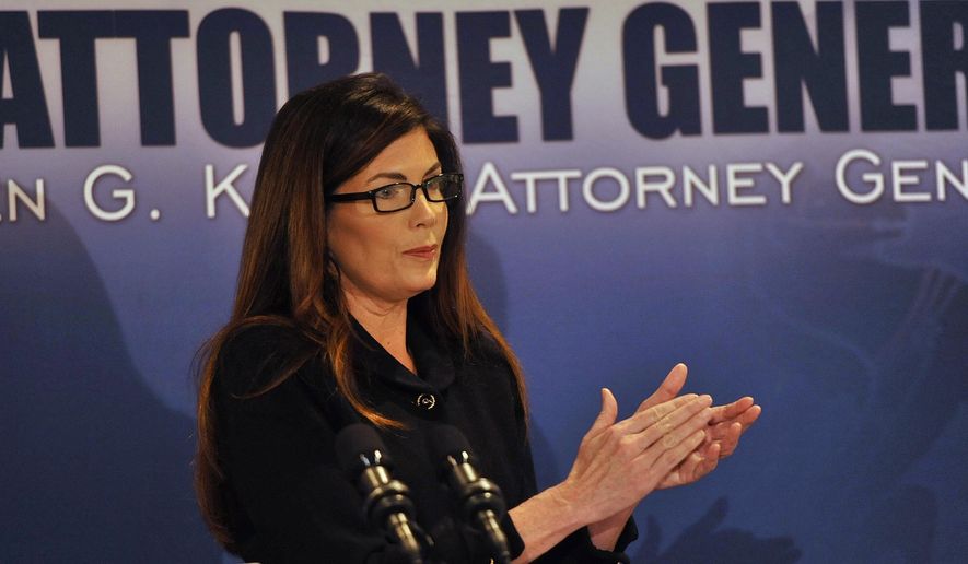 Attorney General Kathleen Kane announces criminal conspiracy charges against several leaders of the Franciscan Order on Tuesday, March 15, 2016, in Johnstown, Pa. Three ex-leaders of the Franciscan religious order were charged Tuesday with allowing a friar who was a known sexual predator to take on jobs, including a position as a high school athletic trainer, that enabled him to molest more than 100 children. (Todd Berkey/The Tribune-Democrat via AP) MANDATORY CREDIT