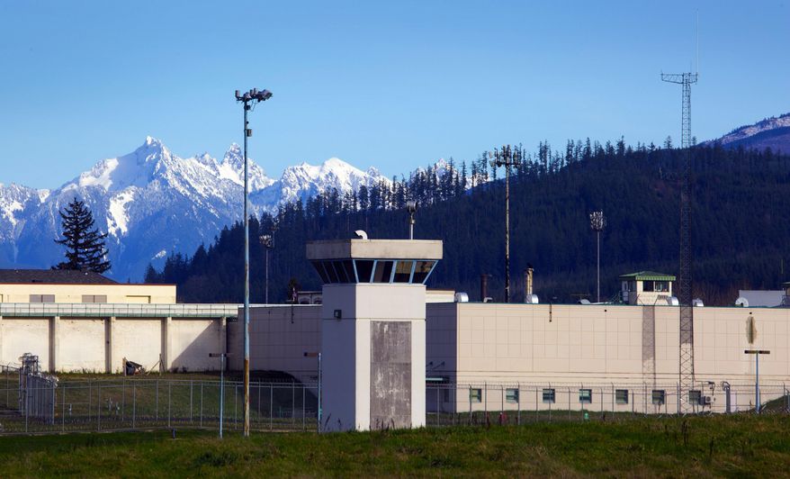 This photo taken Feb. 23, 2016 shows the Monroe Correctional Complex in Monroe, Wash., where Barry and Rhonda Massey met at when he was an inmate and she a corrections officer. The two were married in 2009 and now live five minutes from the prison. (Ellen M. Banner/The Seattle Times via AP)
