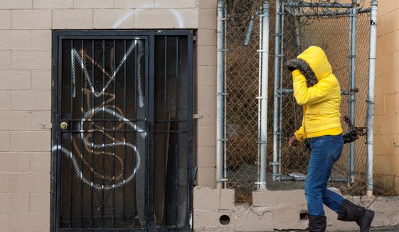Mara Salvatrucha, a violent gang known as MS-13, marks its territory with graffiti where it operates in the U.S. (Associated Press) **FILE**