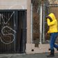 Mara Salvatrucha, a violent gang known as MS-13, marks its territory with graffiti where it operates in the U.S. (Associated Press) **FILE**