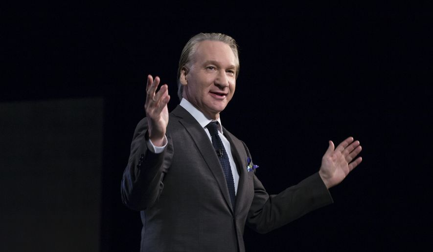 This photo provided by HBO shows host Bill Maher on the television show "Real Time With Bill Maher," in Los Angeles, Friday, March 11, 2016. The show airs Fridays at 10 p.m. ET. (Janet Van Ham/HBO via AP)