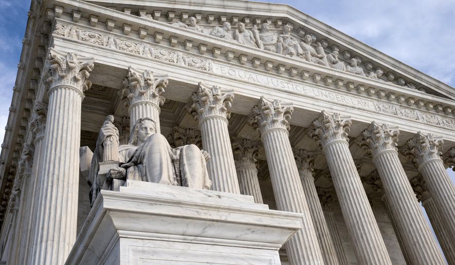 This Feb. 17, 2016 photo shows the Supreme Court in Washington. The Supreme Court is taking up a challenge from faith-based groups that object to an Obama administration effort to ensure their employees and students can get cost-free birth control. The justices are hearing arguments March 23 on the sixth anniversary of President Barack Obama’s health care overhaul in a case at the intersection of the law, religion and birth control. (AP Photo/J. Scott Applewhite/File)