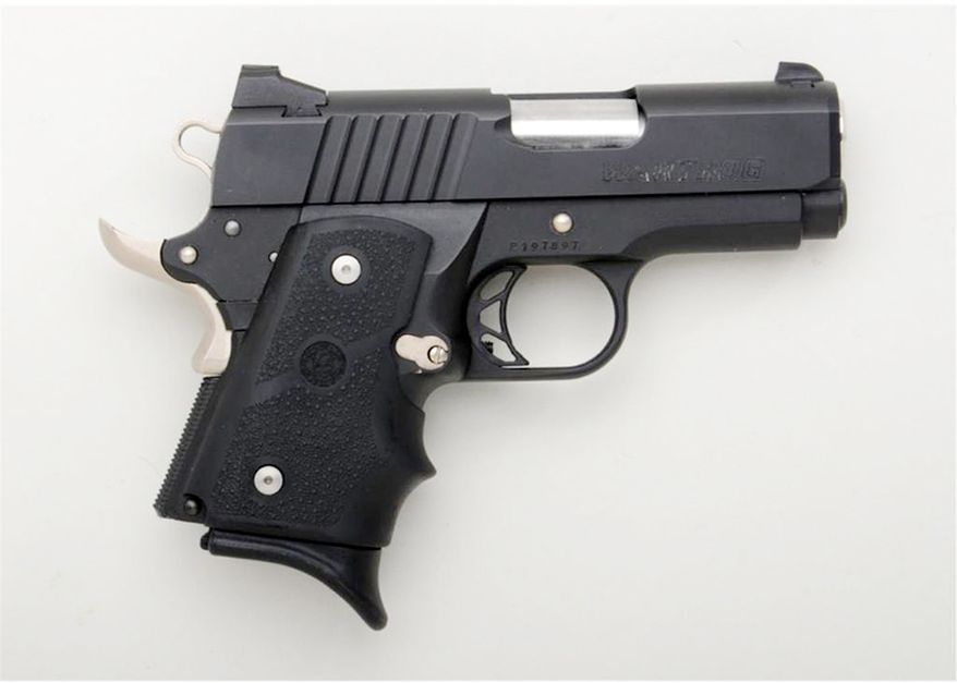 PARA WARTHOG with a 3-inch barrel and a shortened grip, 10 round capacity. The Warthog is tiny, extremely concealable, has all-steel construction and a nice, balanced weight