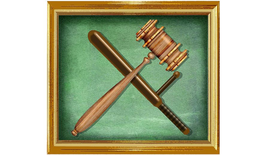 Justice Department Tools Illustration by Greg Groesch/The Washington Times