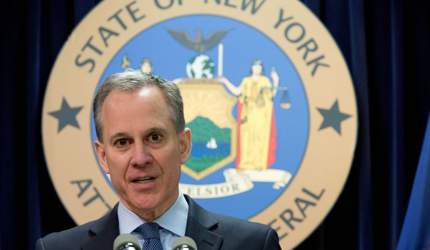 New York Attorney General Eric Schneiderman and others attorneys general are proving whether ExxonMobil deceived the public on man-made carbon dioxide emissions. (Associated Press)