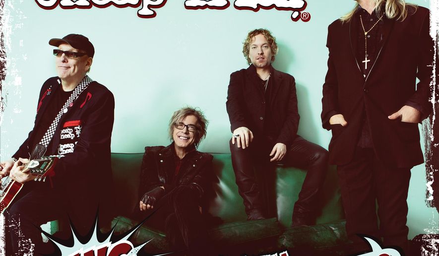 This CD cover image released by Big Machine Records shows, "Bang Zoom Crazy…Hello,' a new release by Cheap Trick. (Big Machine Records via AP)