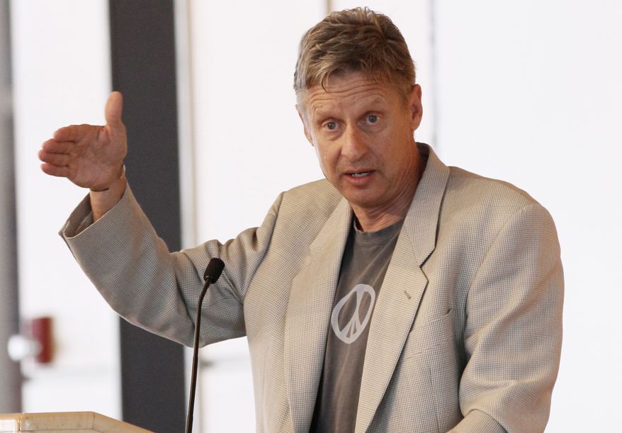 Gary Johnson, a former two-term New Mexico governor and Libertarian White House hopeful. (Associated Press)