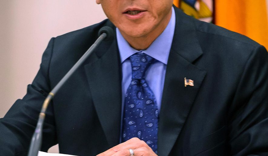 In a Wednesday, March 12, 2014 photo, Paul Tanaka, candidate for Los Angeles County Sheriff, speaks during a debate at the Van Nuys Neighborhood Council in Van Nuys, Calif. Tanaka was found guilty of corruption charges on Wednesday, April 6, 2016 by a federal jury. He was charged with obstruction of justice and conspiracy to obstruct justice. (David Crane/Los Angeles Daily News via AP)