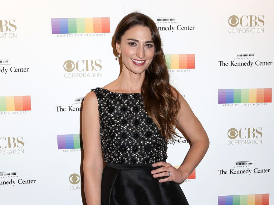 FILE - In this Dec. 6, 2015 file photo, Sara Bareilles attends the 38th Annual Kennedy Center Honors in Washington. Bareilles, Rebel Wilson, Darren Criss, Norm Lewis, John Stamos, Tituss Burgess will sing along with the film “The Little Mermaid” for a one-night-only event this summer at the Hollywood Bowl on June 4, 2016. (Photo by Greg Allen/Invision/AP, File)
