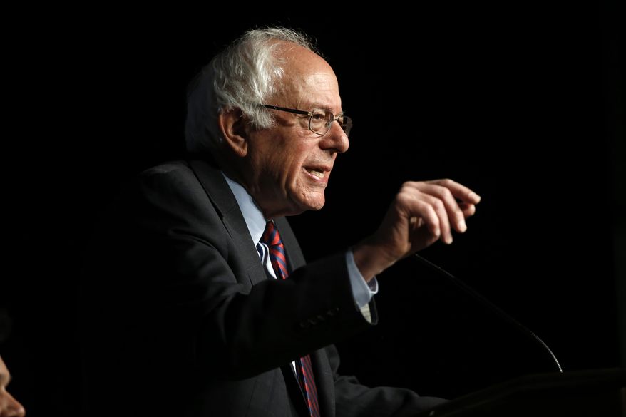 Democratic presidential candidate, Sen. Bernie Sanders, I-Vt. speaks during a campaign stop, Thursday, April 7, 2016, at the Pennsylvania AFL-CIO Convention in Philadelphia. (AP Photo/Matt Rourke)