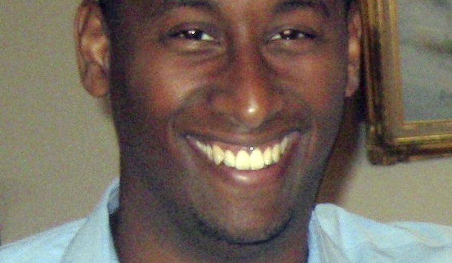 This undated photo provided by Abraham Dabela shows his late son, Gugsa Abraham "Abe" Dabela, an attorney found shot in the head in a wrecked car in Redding, Conn., in April 2014. Dabela's family sued Redding police in federal court Tuesday, April 5, 2016, saying they rushed to judgment in declaring the death a suicide and didn't properly investigate because he was black. (Estate of Gugsa Abraham Dabela via AP) MANDATORY CREDIT