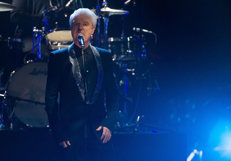 David Byrne performs at the 31st Annual Rock and Roll Hall of Fame Induction Ceremony at the Barclays Center on Friday, April 8, 2016, in New York. (Photo by Charles Sykes/Invision/AP)