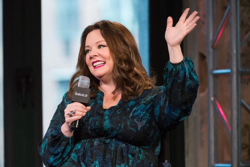 Melissa McCarthy participates in AOL's BUILD speaker series to discuss her new film "The Boss" at AOL Studios on Wednesday, April 6, 2016, in New York. (Photo by Charles Sykes/Invision/AP)